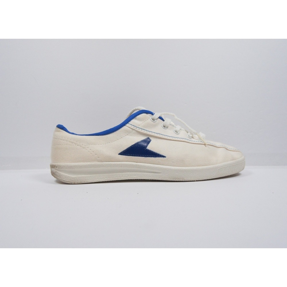 Vintage Wilson Shoes Mens 9.5 White Low Top Sneakers Style 01 Canvas 70s 80s